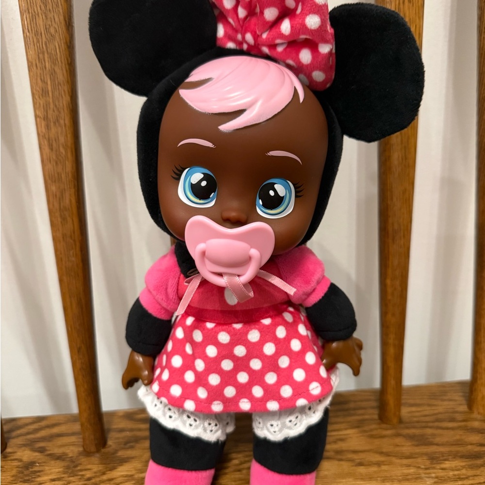 Cry Babies Tiny Cuddles Disney Minnie Mouse Mel Doll - Cries Real Tears